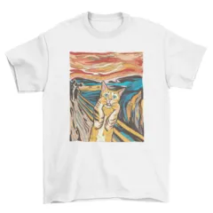 Creative Printing Round Neck Loose Women's White Short Sleeve - L110231 - View 1