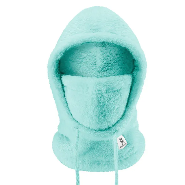 Warm Ski Hood Fleece Full Face Cycling Mask Sea Foam Green - Shop at LoveMi