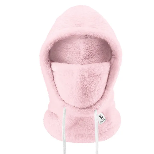 Warm Ski Hood Fleece Full Face Cycling Mask Pink - Shop at LoveMi