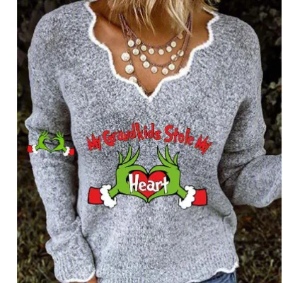 Round Neck Pullover C328 Wave Neckline Women's Top 1 Style - Shop at LoveMi