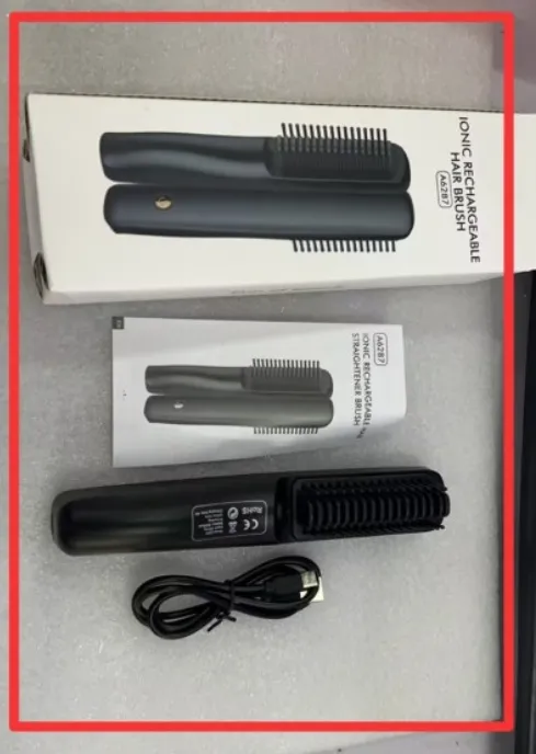 Wireless Charging Anion Straight Comb Usb Charging For Curling Or Straightening Black - Shop at LoveMi