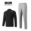 Black Top Light Gray Pants