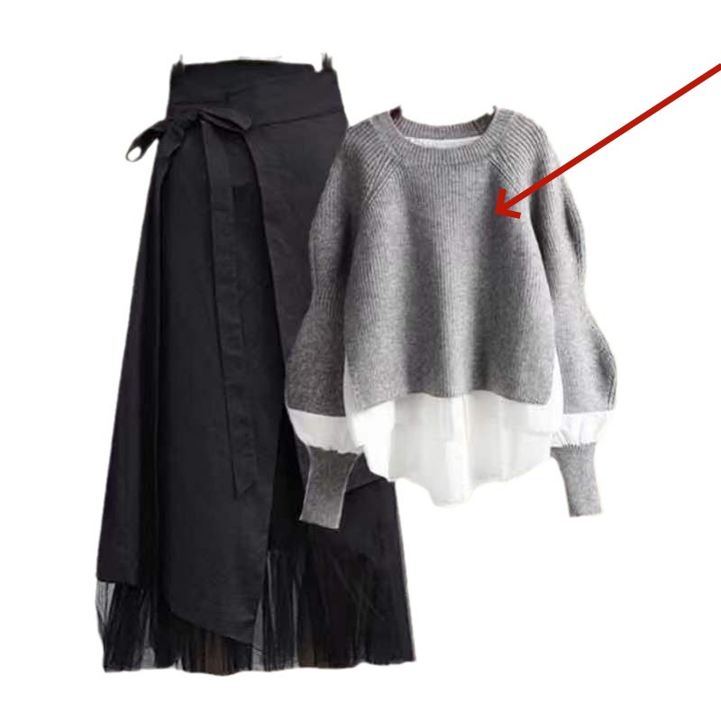 Fall New Suit Women's Western Style All-matching Dress Two-piece Set