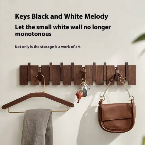 Solid Wood Simplicity Keys Clothes Hook Wall Home Door