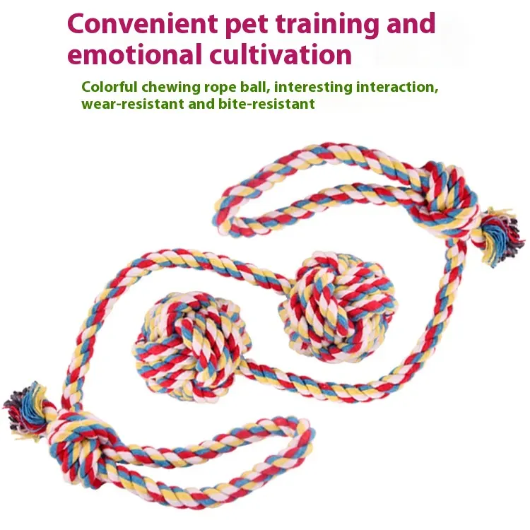 Pet Bite Rope Hand Pull Drag Ball
