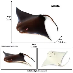 Simulation Marine Animal Model Children's Cognitive Toy - M491 Large Manta Ray - View 1