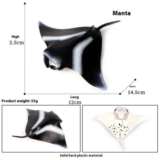 Simulation Marine Animal Model Children's Cognitive Toy M168 Manta Ray Fish - Shop at LoveMi