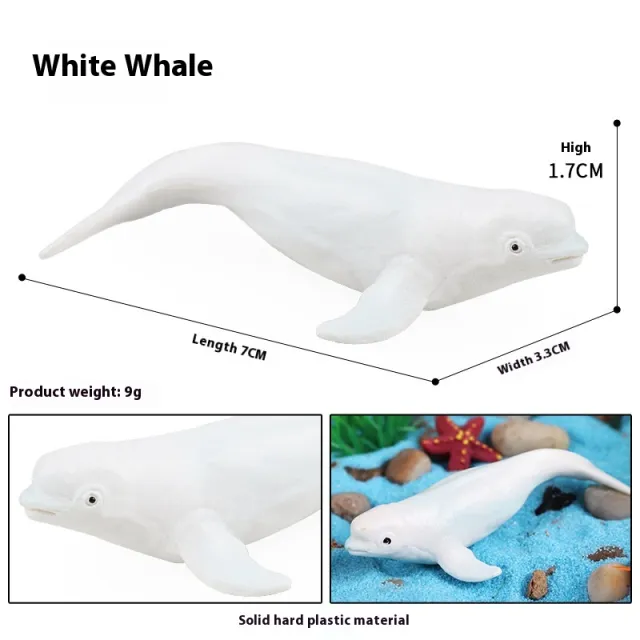 Simulation Marine Animal Model Children's Cognitive Toy Js Mini White Whale - Shop at LoveMi