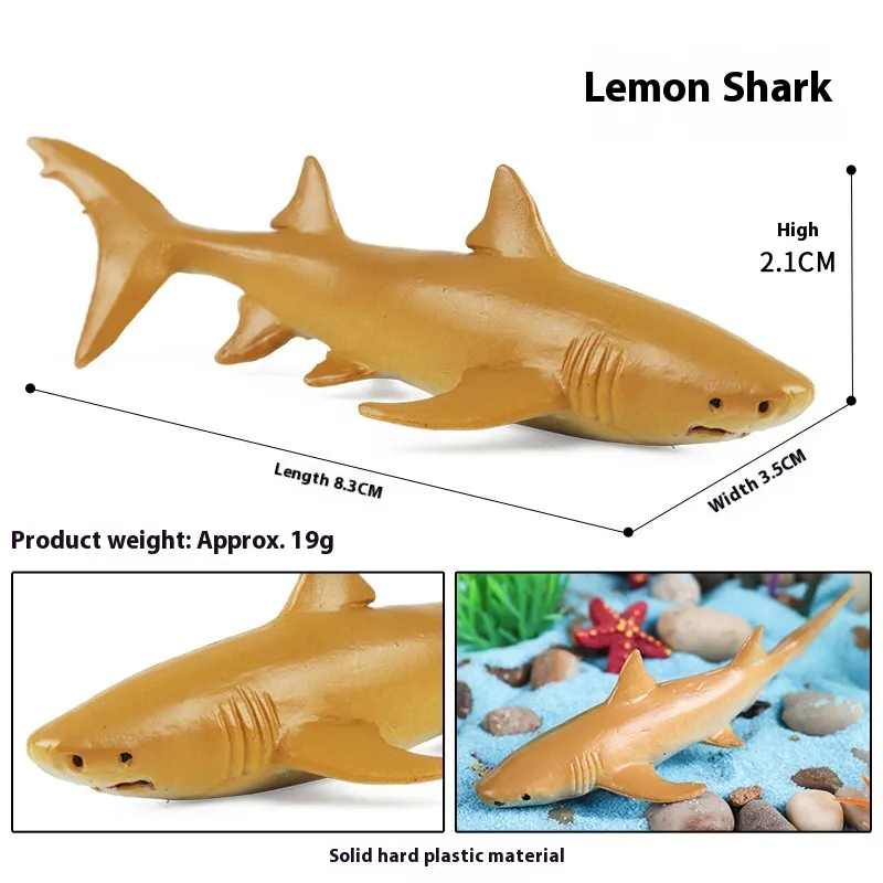 Simulation Marine Animal Model Children's Cognitive Toy - Js Mini Lemon Shark