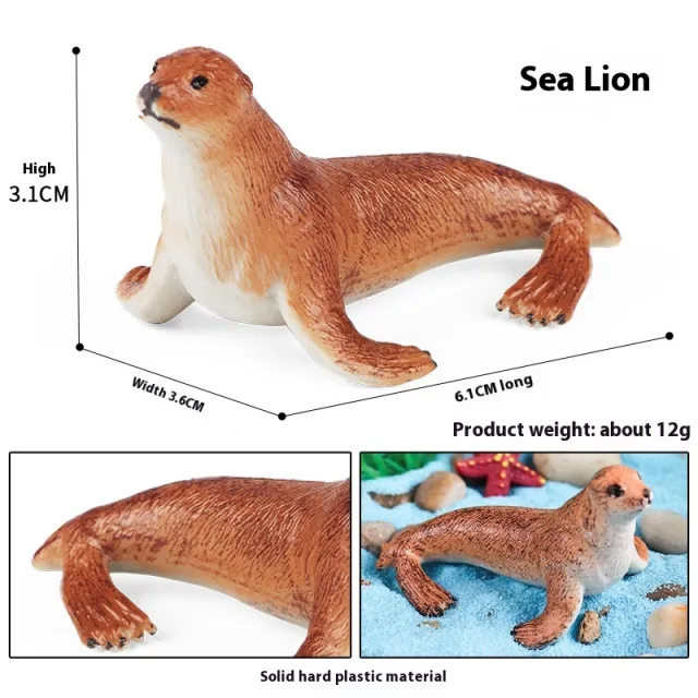 Simulation Marine Animal Model Children's Cognitive Toy Js Mini Sea Lion - Shop at LoveMi