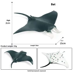 Simulation Marine Animal Model Children's Cognitive Toy - M6044B Manta Ray Fish - View 1