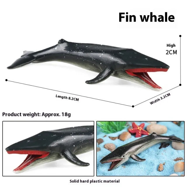 Simulation Marine Animal Model Children's Cognitive Toy Js Mini Fin Whale - Shop at LoveMi