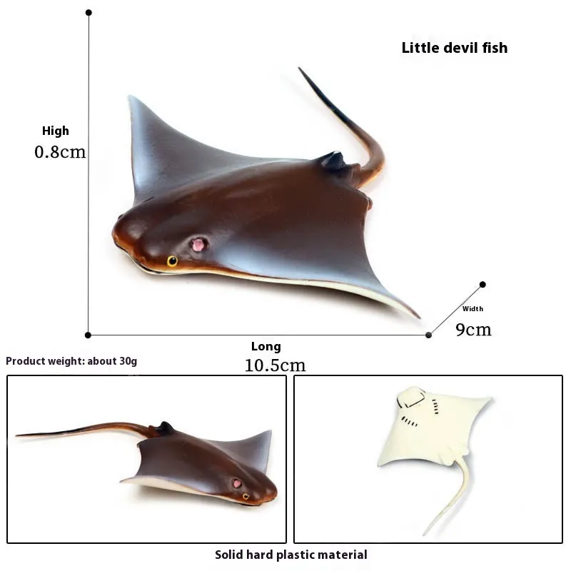 Simulation Marine Animal Model Children's Cognitive Toy - M490 Small Manta Ray