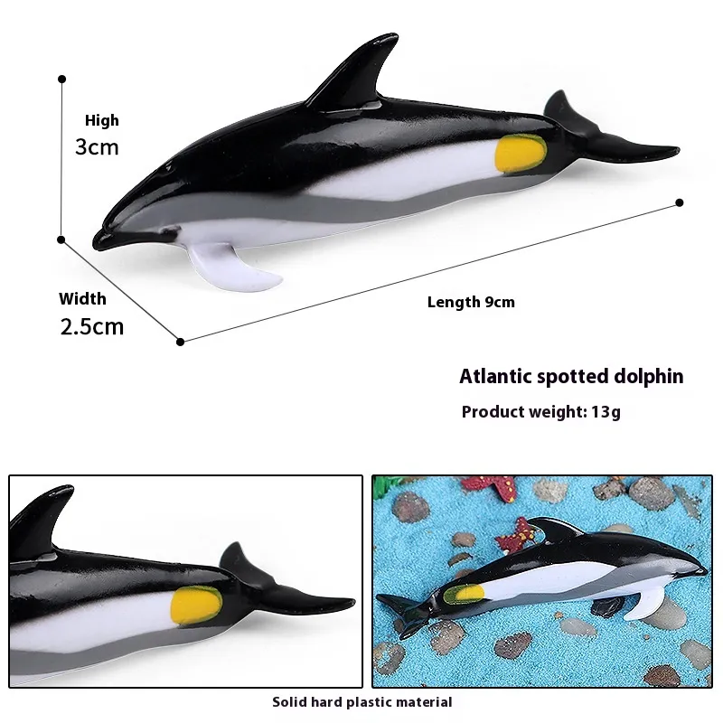 Simulation Marine Animal Model Children's Cognitive Toy - Striped Dolphin A