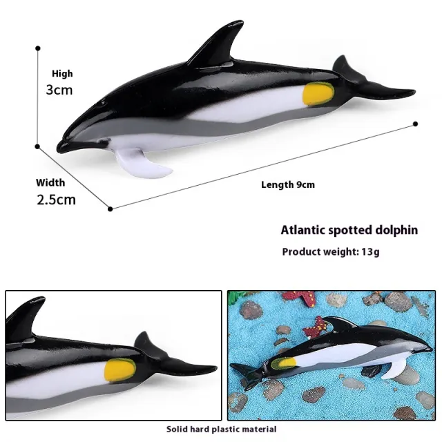 Simulation Marine Animal Model Children's Cognitive Toy Striped Dolphin A - Shop at LoveMi