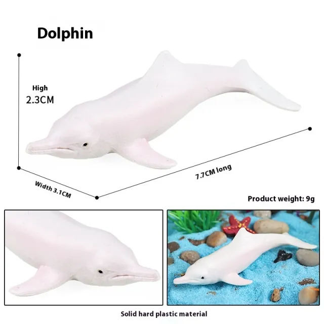 Simulation Marine Animal Model Children's Cognitive Toy Js Mini Dolphin - Shop at LoveMi