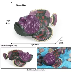 Simulation Marine Animal Model Children's Cognitive Toy - M2643 Stone Fish - View 1