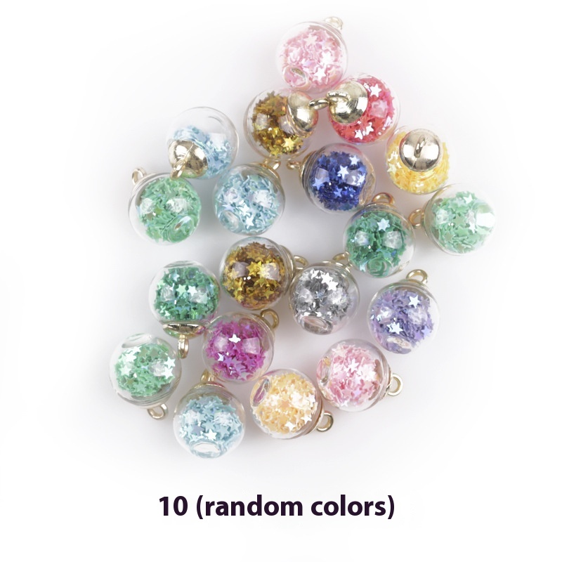 Five-pointed Star Round Glass Ball Pendant