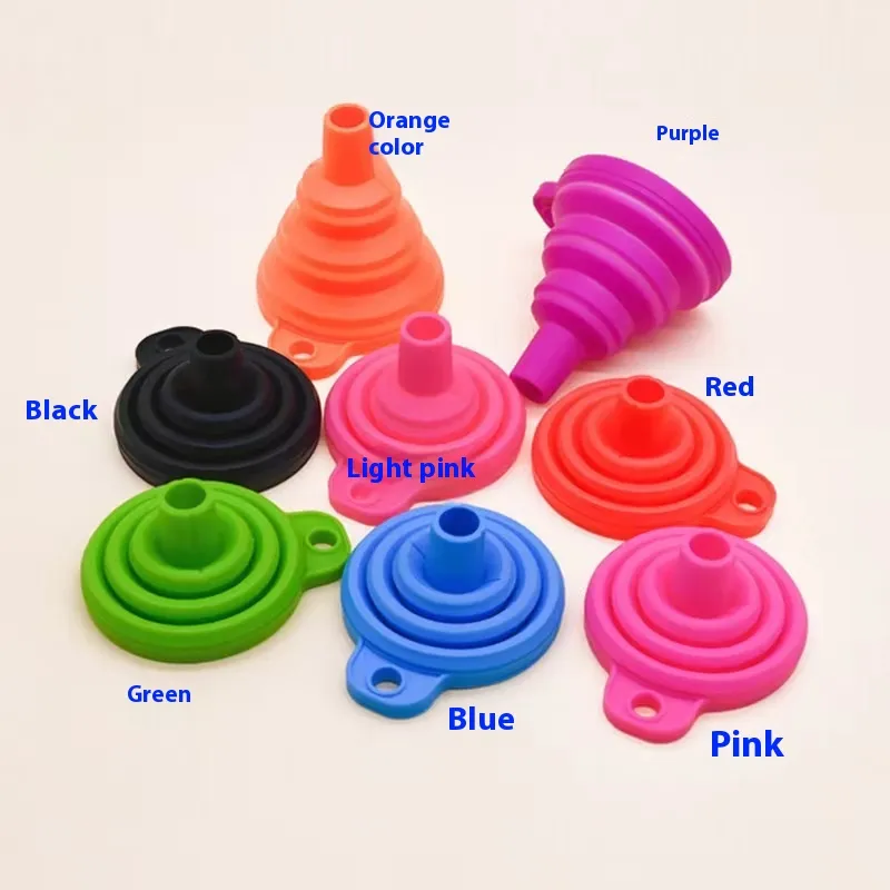Foldable Telescopic Funnel Edible Silicon - Orange