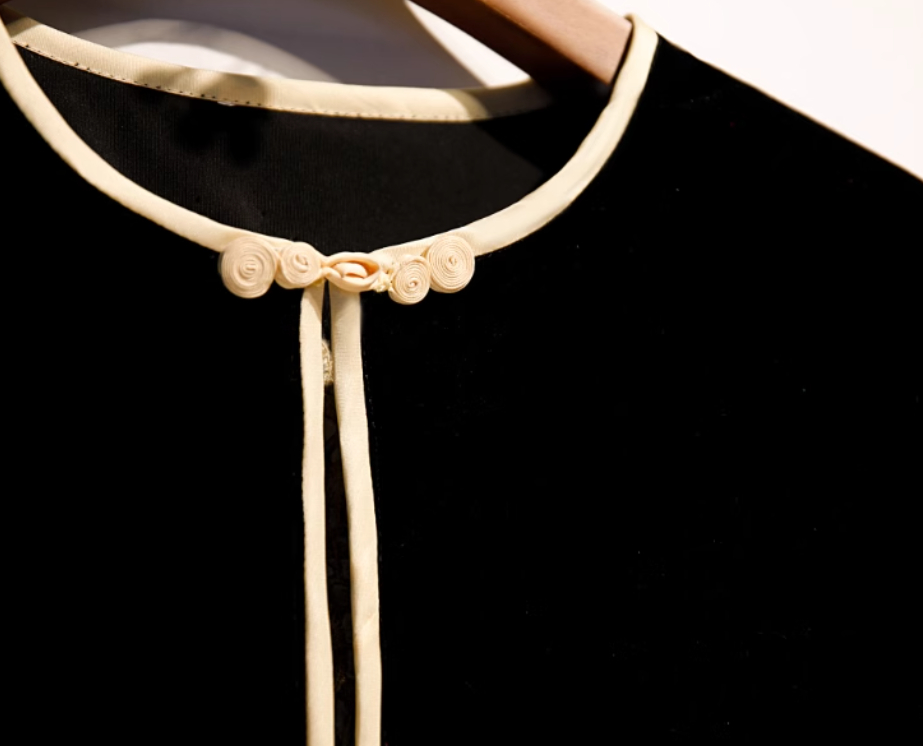 Gold Velvet Shawl Retro Chinese Style Lace Embroidery