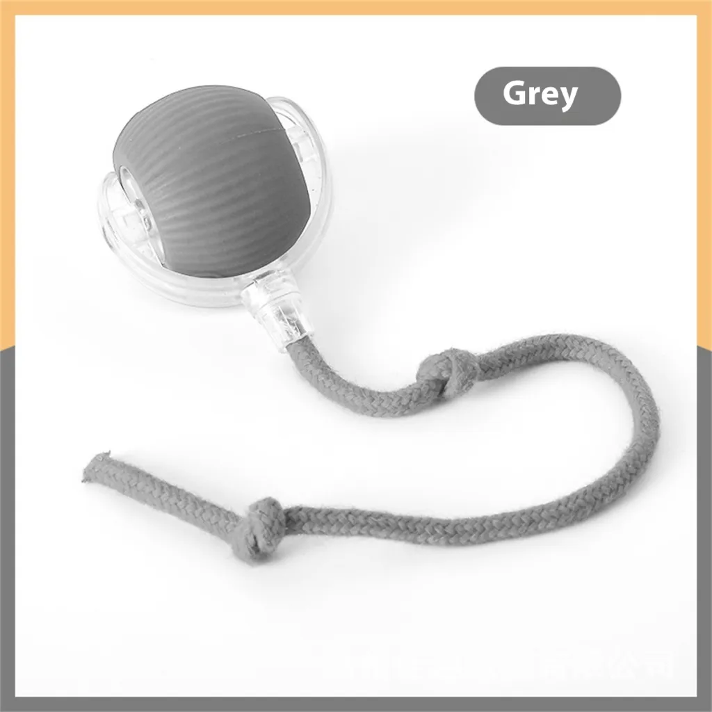 Electric Cat Toy Automatic Cat Ball Self-entertainment Rolling Ball - Grey With Rope