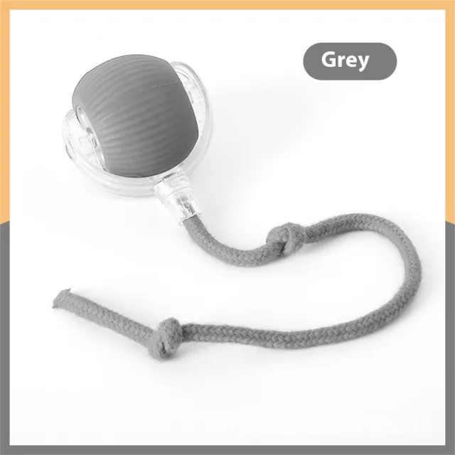 Electric Cat Toy Automatic Cat Ball Self entertainment Rolling Ball Grey With Rope - Shop at LoveMi