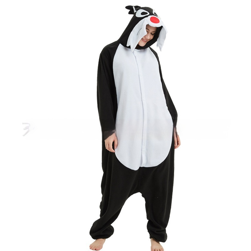 Polar Fleece Cartoon One-piece Pajama