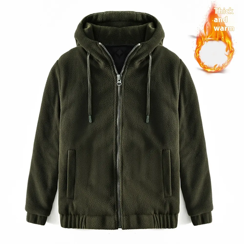 Winter Hooded Cardigan Keep Warm Pure Color