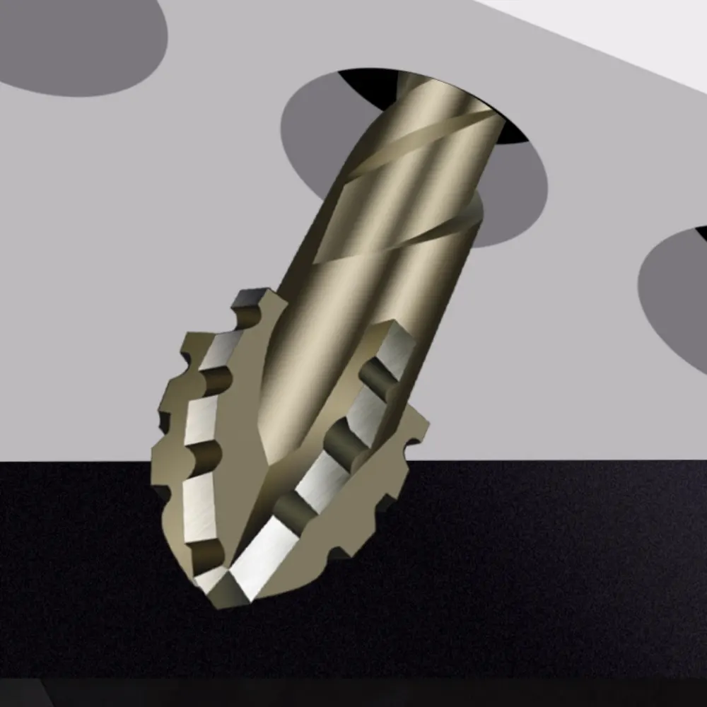 Four Blade Serrated Eccentric Dry Drilling Concrete Aluminum Alloy