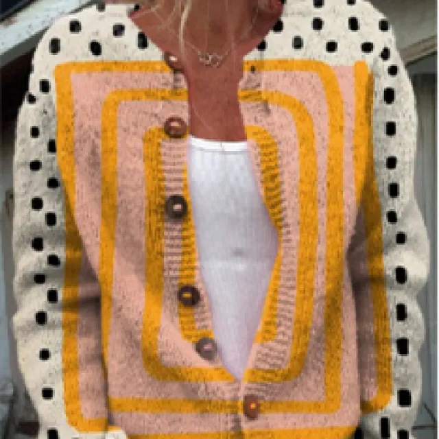Female Digital Printing Cardigan Knitted Coat Kshd271 - Shop at LoveMi