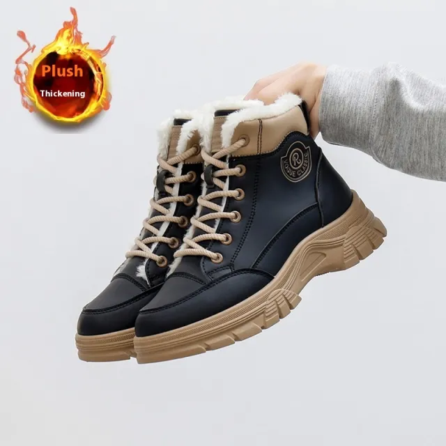 Winter Warm High Top Snow Boots Black - Shop at LoveMi