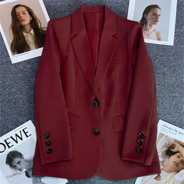 Spring And Autumn New Casual Elegant Business Suit Top Wine - Shop at LoveMi