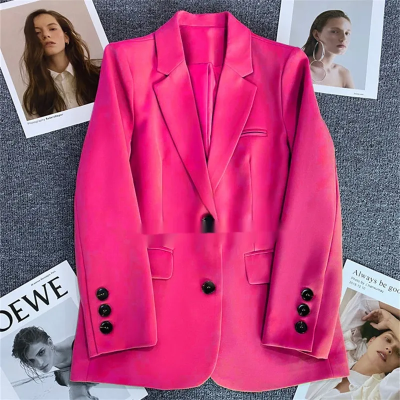 Spring And Autumn New Casual Elegant Business Suit Top - Rose