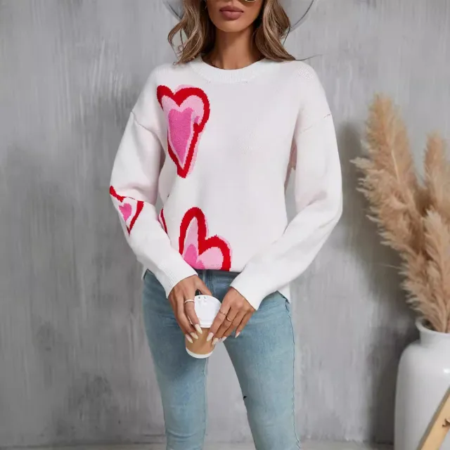 Women's Sweater Love Peach Plus Size White - Shop at LoveMi
