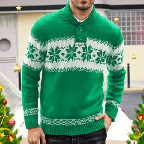 Men's New Pullover Sweater Autumn and Winter Long Sleeved