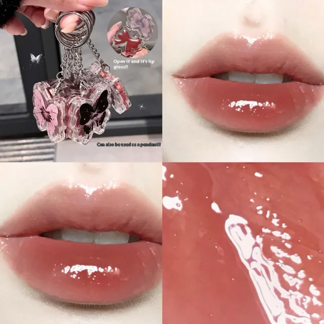 Solid Lip Gloss Mirror Water Light Moisturizing 5B Milk Tea Chestnut - Shop at LoveMi