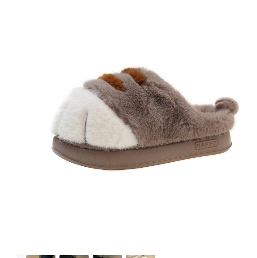 Plüsch Katzenpfote Hausschuhe Übergröße pelzig Neuheit, warm & bequem für Zuhause oder Geschenk - Bild 7 von 9