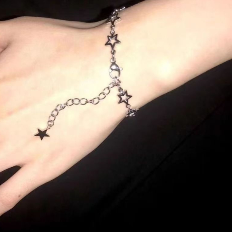 Star Chain Y2g Hot Girl Stainless Steel Fashionable Twin Bracelet Niche