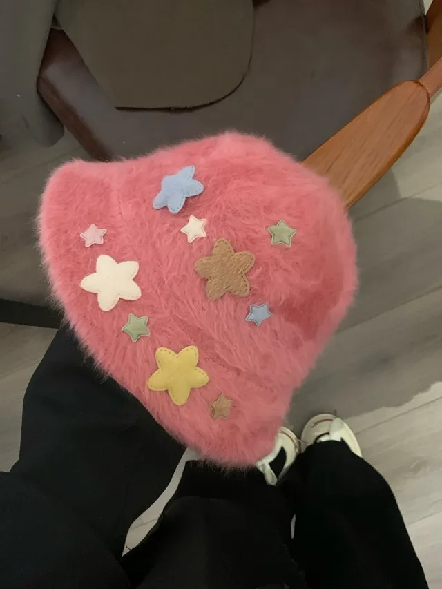 Autumn And Winter Make Your Face Look Smaller Plush Fisherman Hat Warm Pink - Shop at LoveMi