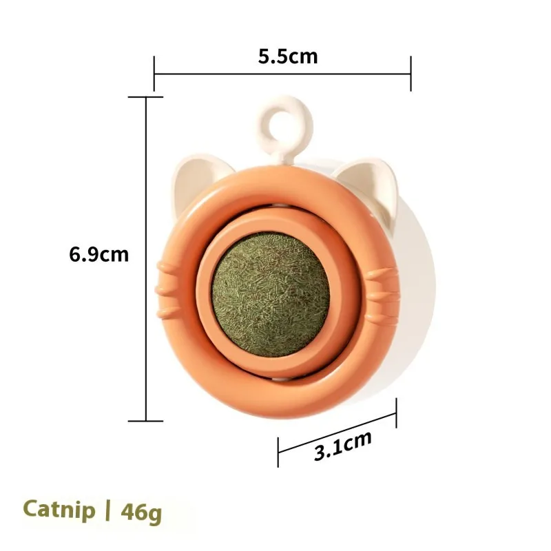 Cat Molar Catnip Gall Fruit Pet Toy - Orange Yellow