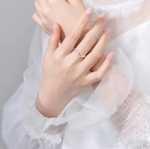 Silver Ziyun cross-border for olive leaf s925 sterling silver ring female European and American fashion gold gold ring SCR507