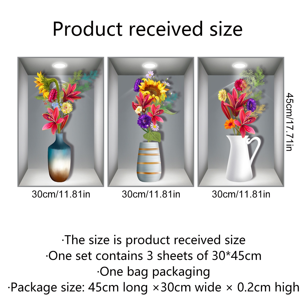 Wall Sticker 3D Vase Plant Sticker Decoration - Image 7