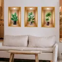Wall Sticker 3D Vase Plant Sticker Decoration view 9