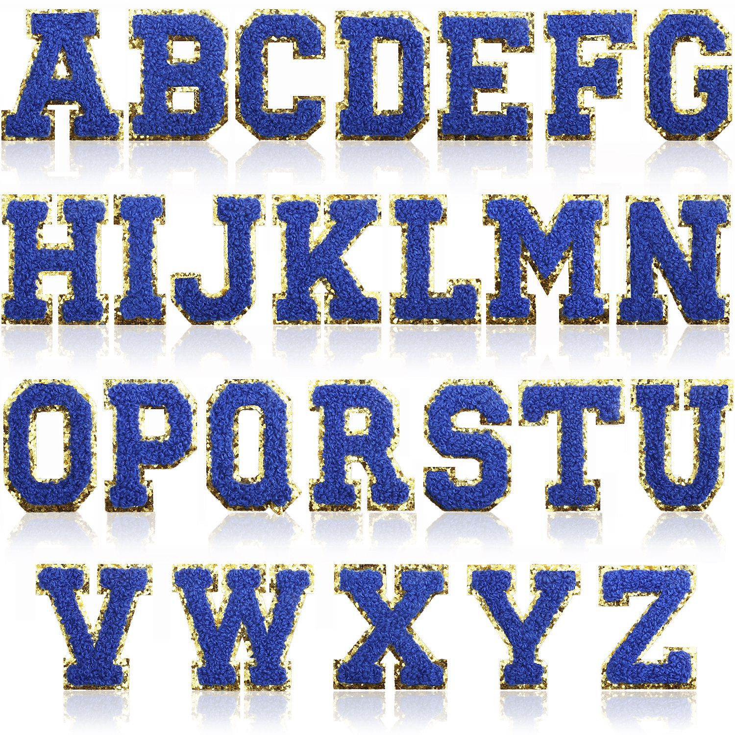 Iron-on Purple English Alphabet Embroidered Patch