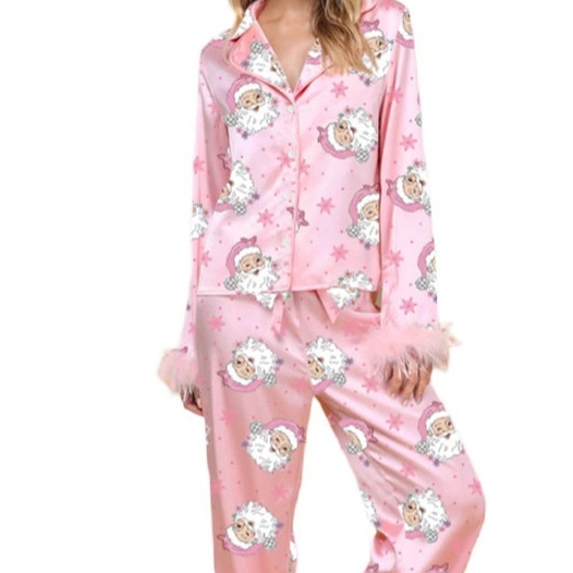 European And American Ladies Printed Long Sleeve Homewear Suit