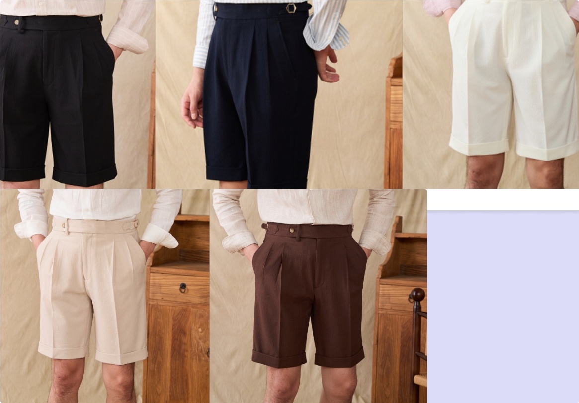 Summer Lightweight Men's Shorts British Italian Style