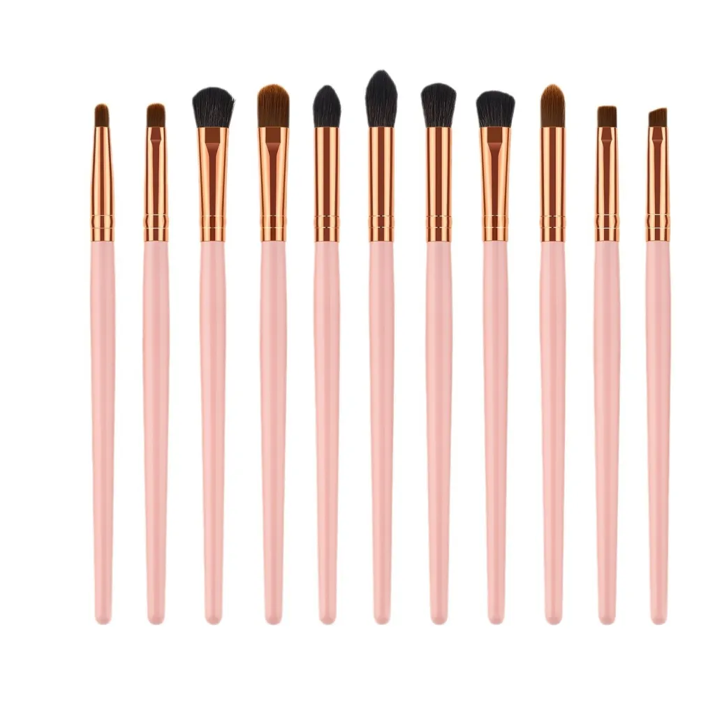 Makeup Wooden Handle Powder Gold Beauty Tools Makeup Brush - Pink