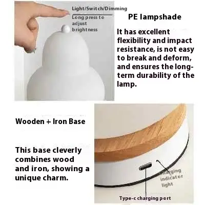 Touch Small Night Rechargeable Pear Atmosphere Table Lamp