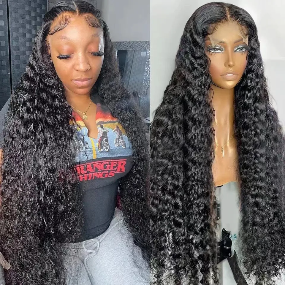 Lace Wig Headgear Female Long Curly Hair - Black