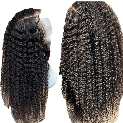 Brazilian Kinky Curly Lace Front Human Hair Wigs - 22Inch